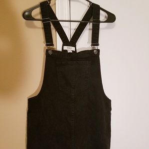 Grunge Goth Black Overall Dress